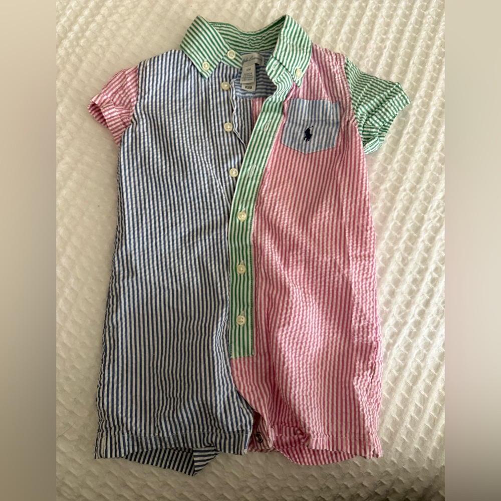 Polo Colorful Striped Kids Romper